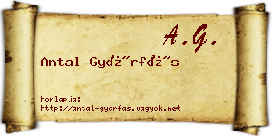 Antal Gyárfás névjegykártya